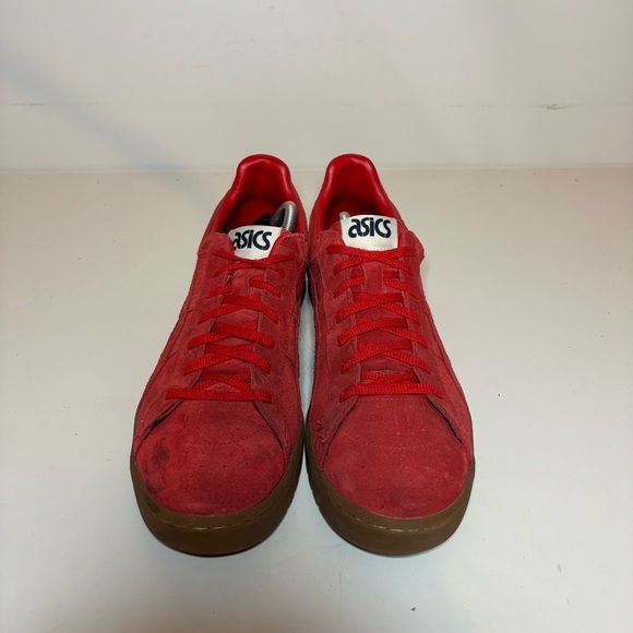 ASICS Tiger Gel Vickka TRS Retro Low Top Sneakers Men Sz 13 Red Suede Shoes - Picture 6 of 9